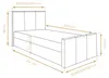 AX LIVING Levente Bett mit Bettkasten 90x200 Beige Boxbett Produktbild-Vorschau 7