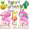 Hawaii Party Deko Set Flamingo Folienballon Geburtstags Produktbild-Vorschau 1