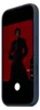 A smartphone case is shown with a person posing in front of a red background on the phone's screen. Anteprima dell’immagine prodotto