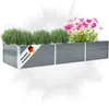 DELUKE® Hochbeet für Garten OSKAR Grau | 240x80x45cm | Produktbild-Vorschau 1