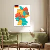 MuchoWow® Poster Bunte Deutschlandkarte 60x80 cm - Produktbild-Vorschau 3