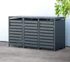 Kovový odpadkový koš Westmann 3er Kubus 3x240 L antracit Náhled obrázku produktu 2