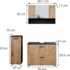 Badmöbel-Set Vicco Irma Goldkraft Eiche/Anthrazit 3 Teile, Produktbild-Vorschau 3