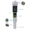 A digital salinity tester with labels pointing to its various parts. Podgląd zdjęcia produktu