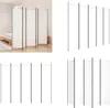vidaXL 5-częściowy parawan biały 250x200 cm tkanina - Podgląd zdjęcia produktu 1