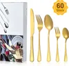 Besteck Set, 60-teiliges Besteckset für 12 Personen mit Produktbild-Vorschau 2