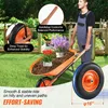 SucceBuy Wózek taczkowy, 5 Cu. Wózek ogrodowy z metalowym Podgląd zdjęcia produktu 2