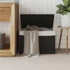 vidaXL Cesto per la biancheria con coperchio nero Anteprima dell’immagine prodotto 2