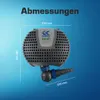 A product image showing a pond pump with dimensions indicated. Produktbild-Vorschau