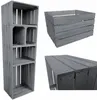 A set of wooden crates stacked to form a shelving unit, with additional crates shown separately. Produktbild-Vorschau
