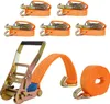 5x Spanngurt Ratschen Zurrgurt 8m 5000kg 5t 5to ORANGE Produktbild-Vorschau 1