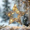Rieten ster, warm wit verlicht met timer - 35 cm - Productafbeelding-voorbeeld 8