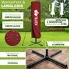 tillvex slnečník červený Ø 300 cm závesný slnečník záhradný Náhľad obrázku produktu 8