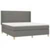 vidaXL Boxspringbett mit Matratze & LED Dunkelgrau 180x200 Produktbild-Vorschau 5