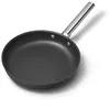 A black frying pan with a silver handle is shown against a white background. Produktbild-Vorschau