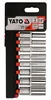 A set of 8 deep socket wrenches in a black plastic holder, with branding and specifications visible on a card at the top. Anteprima dell’immagine prodotto