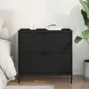 vidaXL Noční stolek černý 63,5 x 36 x 61 cm Materiál na Náhled obrázku produktu 4