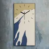 Wanduhr Bürouhr Leinwand Bild Geräuschlos 30x60 Berg Schnee Produktbild-Vorschau 2