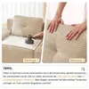 Modulares Cloud Sofa Beige Cord Sofa U Form mit Ottoman, Produktbild-Vorschau 5