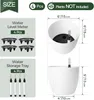 T4U 15cm Pot de fleurs auto-irrigant Lot de 4 Blancs avec Voir les images du produit 3