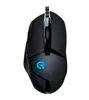 A top-down view of a black Logitech gaming mouse on a white background. Produktbild-Vorschau