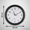 Horloge murale radiocommandée de 30 cm, noire, pour le Voir les images du produit 5