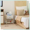 Relaxdays Nachttisch Kinder, Schublade, HBT 42x34x32 cm, Produktbild-Vorschau 3