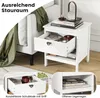 COSTWAY Table de nuit, 2 niveaux de table d'appoint avec Voir les images du produit 4
