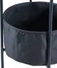 A close-up view of a black fabric storage basket attached to a dark metal frame. Náhled obrázku produktu