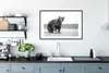 MuchoWow® MuchoWow® Gerahmtes Poster Bär - Fisch - Wasser Produktbild-Vorschau 4
