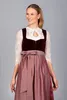 Edelnice Midi Dirndl Lilly Samt Rot 36 Produktbild-Vorschau 5