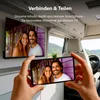 A couple is shown on a TV screen and a smartphone, implying content streaming. Produktbild-Vorschau