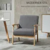 Silla de comedor HOMCOM con reposabrazos, sillón de relax, Vista previa de la imagen del producto 4