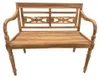 Massive Teakholz Sitzbank CHRISTOS 100cm natur Outdoor Produktbild-Vorschau 3