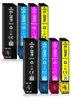 A collection of printer ink cartridges arranged in a staggered formation against a white background. Produktbild-Vorschau