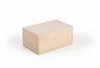 A simple wooden box with a lid, presented on a white background. Produktbild-Vorschau