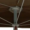 vidaXL Mezzo ombrellone con asta 180x90 cm Taupe Anteprima dell’immagine prodotto 7