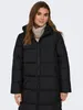 SOLO Cappotto lungo trapuntato con cappuccio e zip frontale Anteprima dell’immagine prodotto 2