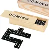 Domino drewniane gra rodzinna edukacyjna z etui klocki z Podgląd zdjęcia produktu 1