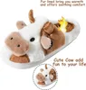 ASKSA Kuh Hausschuhe Uni Cow Slippers Flaumig Pluesch Warme Produktbild-Vorschau 2