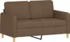 2-Sitzer-Sofa Braun 120 cm Stoff Produktbild-Vorschau 1