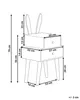 A diagram showing the dimensions of a nightstand with bunny ears. Náhľad obrázku produktu
