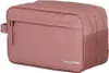 A pink toiletry bag with a brown bottom. Náhled obrázku produktu