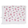 Clayre & Eef Gästehandtuch 40x66 cm Weiß Rosa Baumwolle Produktbild-Vorschau 1