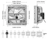 VEVOR, ventilátor pro odtah vzduchu s mřížkou, průměr 312 Náhled obrázku produktu 9
