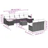 Design 10-tlg. Garten-Sofagarnitur mit Kissen Grau Poly Produktbild-Vorschau 8