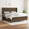 CLORIS Boxspringbett Polsterbett mit Matratze Dunkelbraun Produktbild-Vorschau 1
