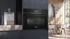 Siemens iQ700, Einbau-Kompaktbackofen, 60 x 45 cm, Schwarz, Edelstahl CB774G1B1 Schrägansicht geschlossen Einbau Produktbild-Vorschau