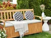 BELIANI Gartenkissen 2er Set Weiß / Grau ⌀ 40 cm Rund Produktbild-Vorschau 4