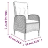 The Living Store 5-tlg. Garten-Essgruppe mit Kissen Schwarz Produktbild-Vorschau 9